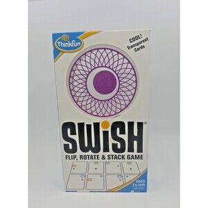 SWISH Flip Rotate Stack Transparent Card Game ThinkFun Bonus Storage Bag Sealed